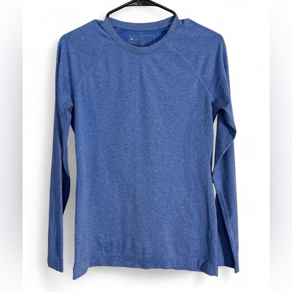 Figs Seamless "Threads for Threads" Blue Long Sleeve Underscrub Shirt M - Picture 2 of 11